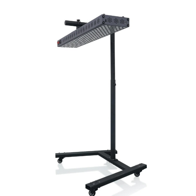 the side view of a horizontal stand for red light therapy
