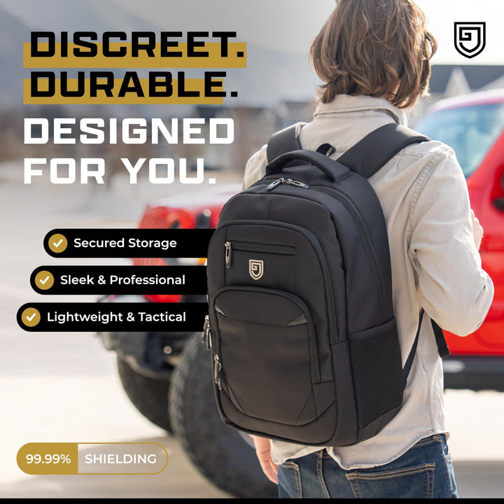 Gardava silver-lined faraday laptop backpack, detail image 6