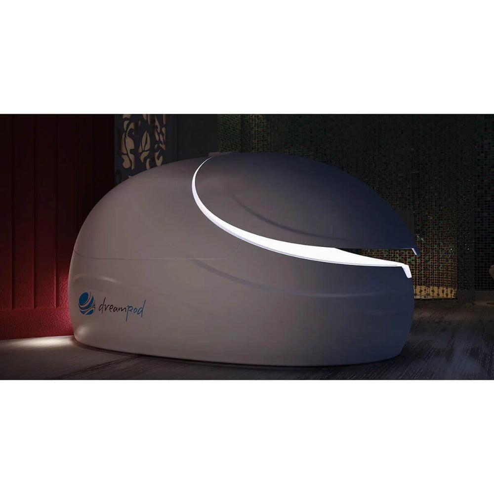 Dreampod Sport Float Tank Pod In A Dark Room