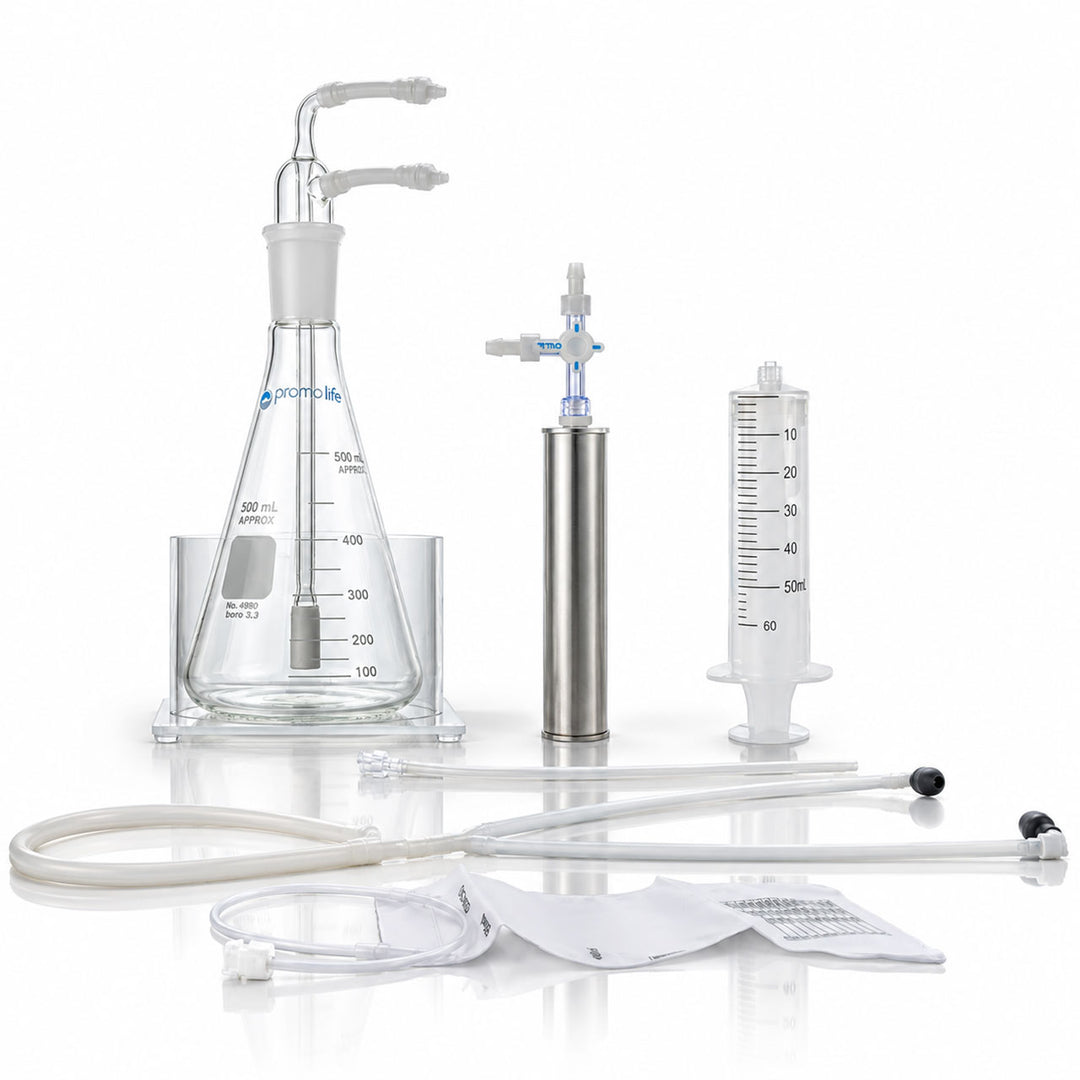 Promolife Startup Ozone Insufflation Kit contents on a white background