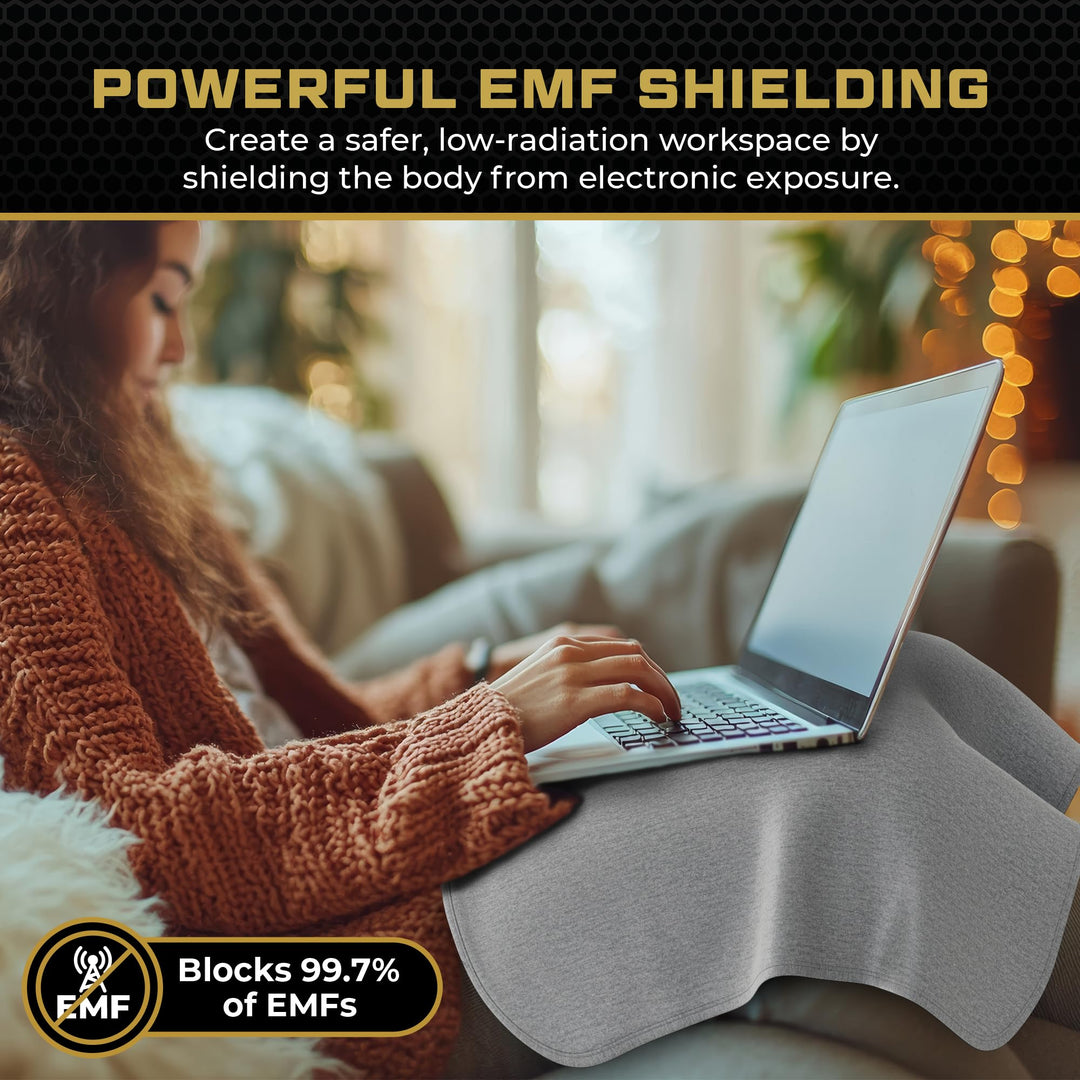 Gardava faraday blanket RF shielding lap pad in gray, product detail image 3