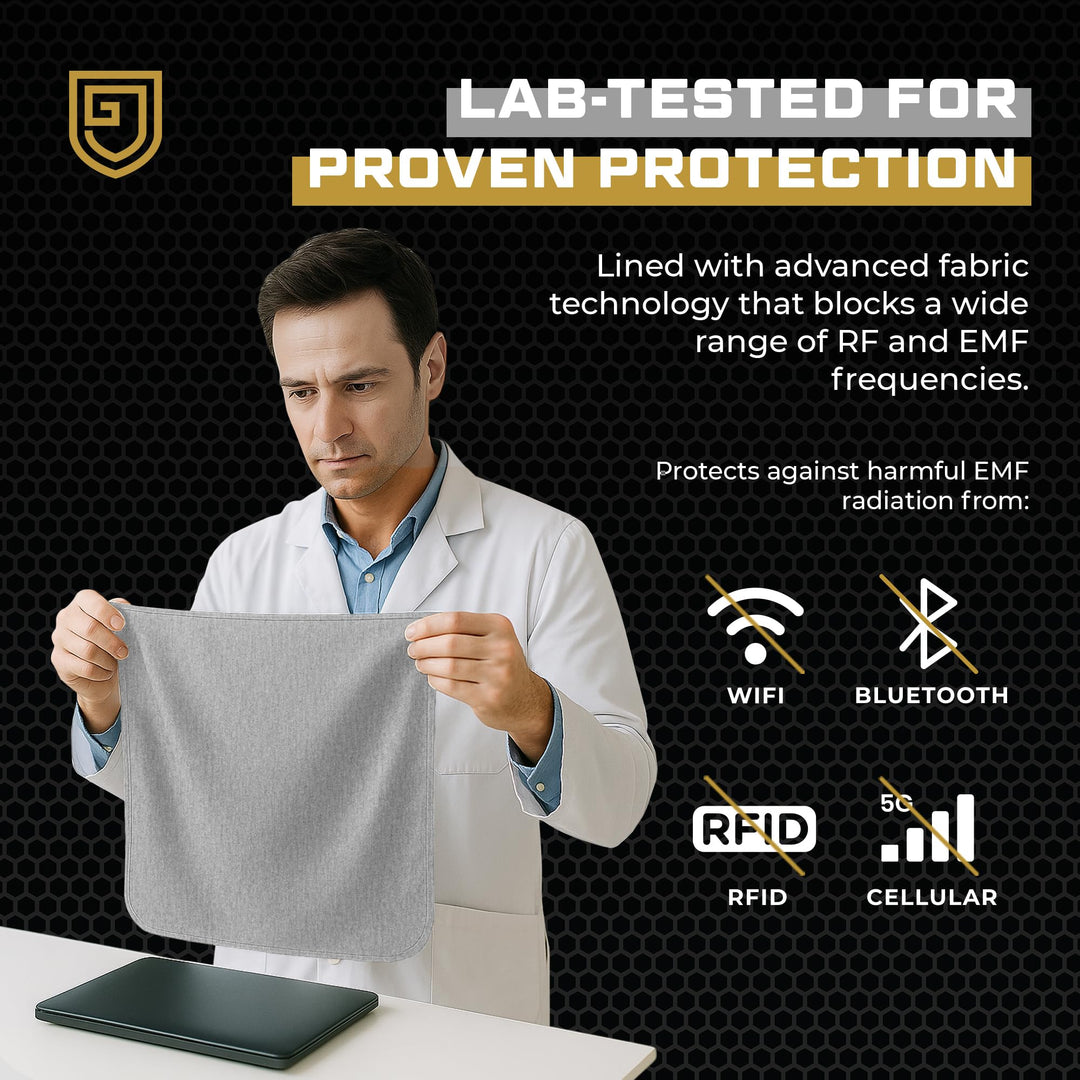 Gardava faraday blanket RF shielding lap pad in gray, product detail image 4
