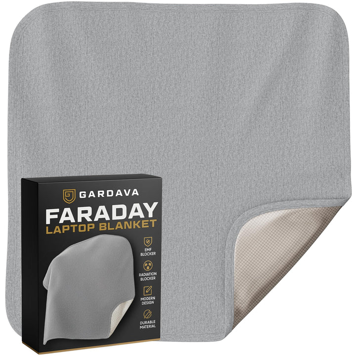Gardava 18 x 18 inch faraday blanket lap pad in gray, main product view