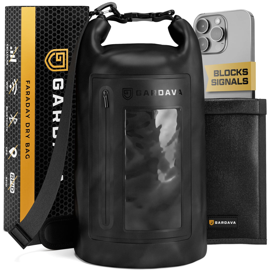 Gardava 15L faraday dry bag with roll-top closure, main product view