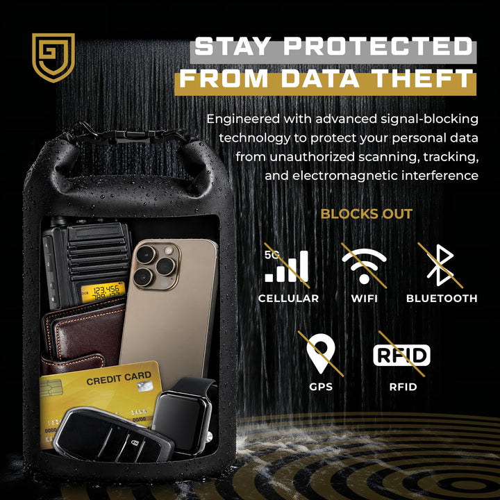 Gardava 5L water-resistant faraday dry bag for phones and electronics, detail image 2
