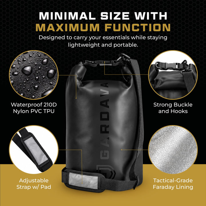 Gardava 5L water-resistant faraday dry bag for phones and electronics, detail image 3