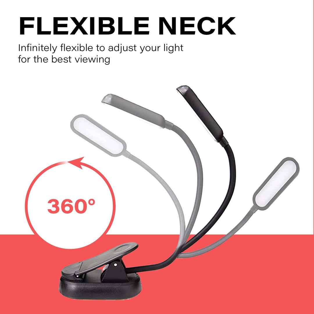 Hooga Amber and Red clip-on book light product photo, alternate view