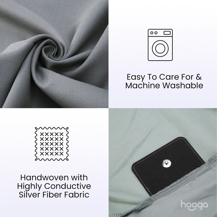 Hooga grounding pillowcase easy care graphic with washing and drying guidance
