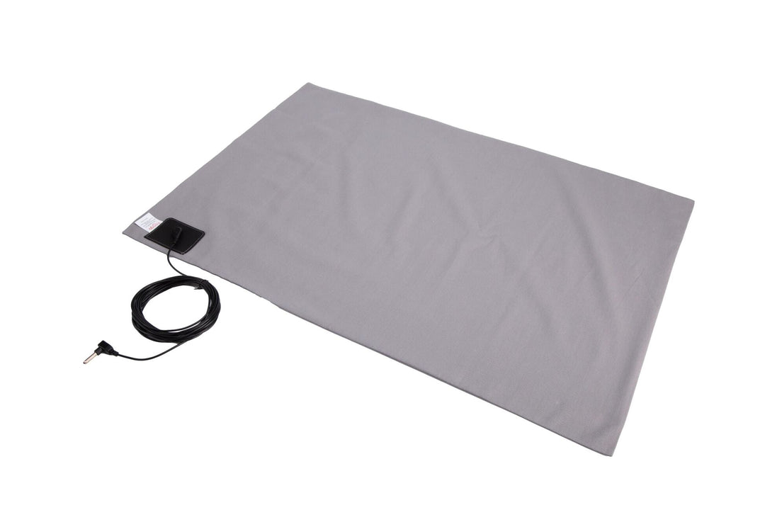 Close-up of the Hooga grounding pillowcase in Gray showing fabric texture
