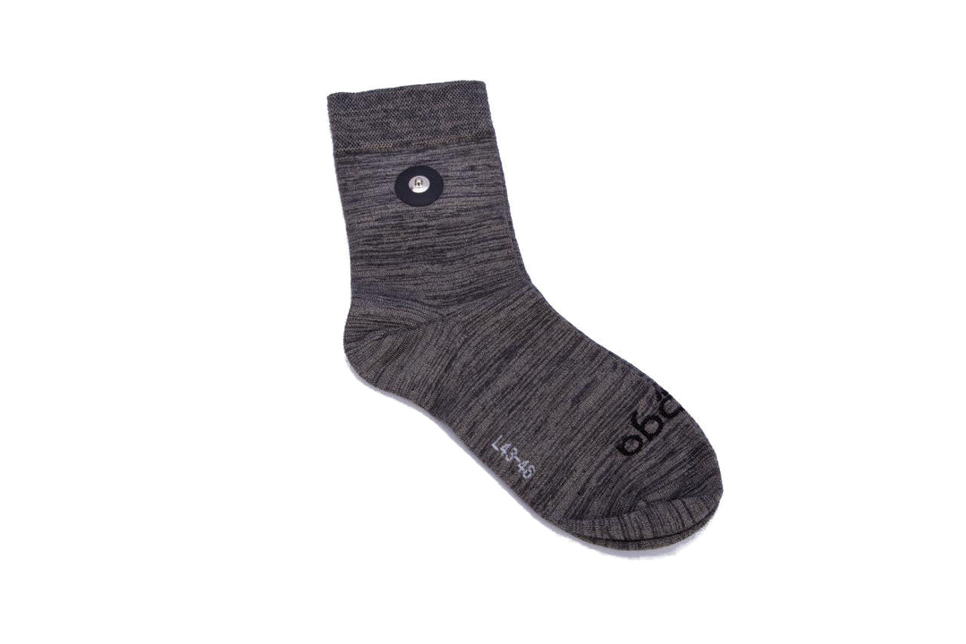 Hooga grounding socks detail view showing the cord connection point