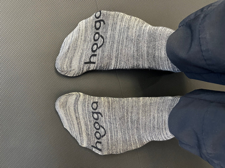 Hooga grounding socks worn while relaxing, alternate lifestyle photo