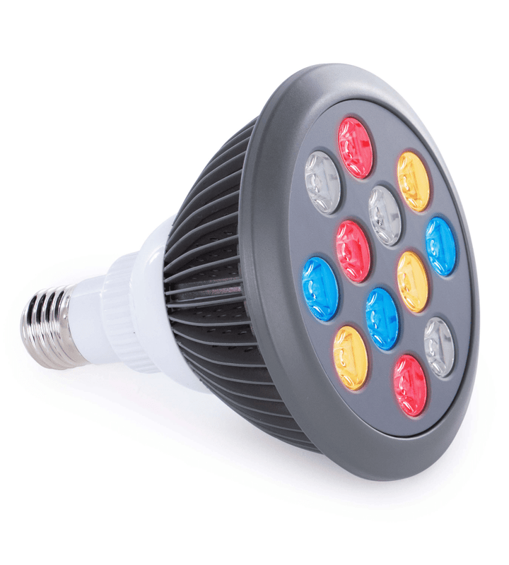 Hooga HG24 4-in-1 light therapy bulb main product photo showing all four colors