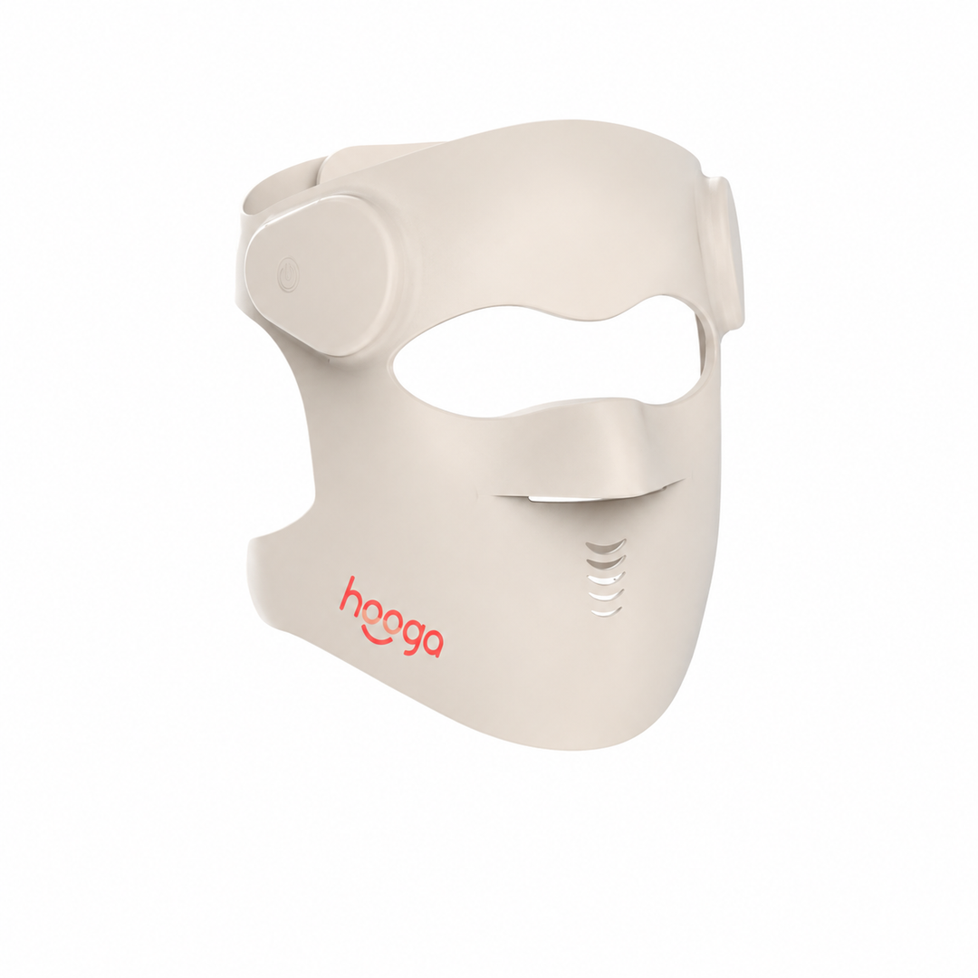 Hooga Luma LED light therapy face mask main product photo, front view