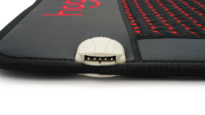 Hooga PEMF Mat with Infrared Heat set up at home for a relaxing wellness session