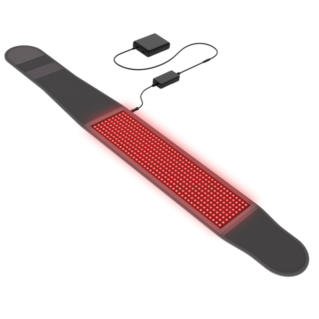 Hooga Red Light Therapy Belt main product photo with controller and battery pack
