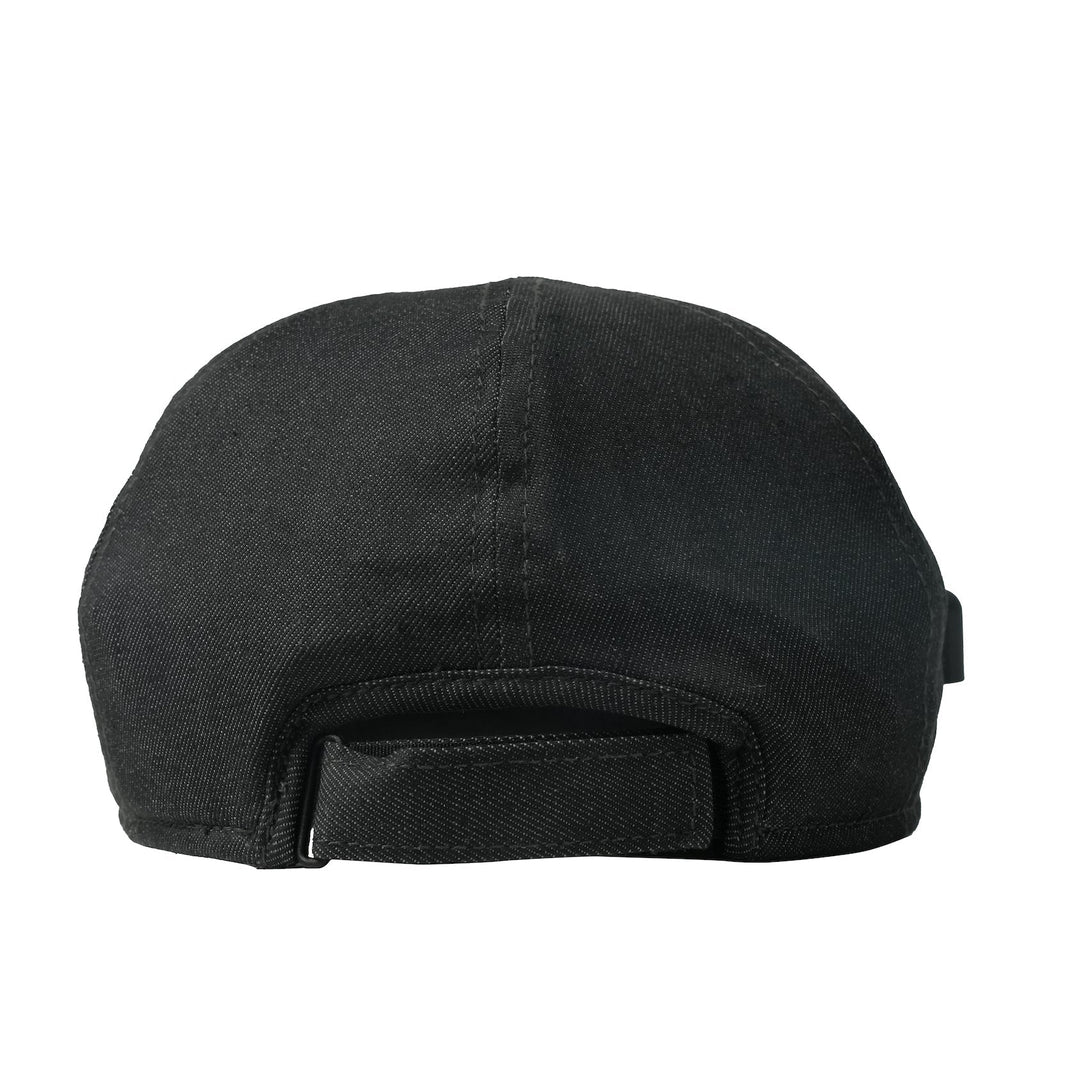 Rear view of the black Hooga red light therapy hat showing the adjustable strap