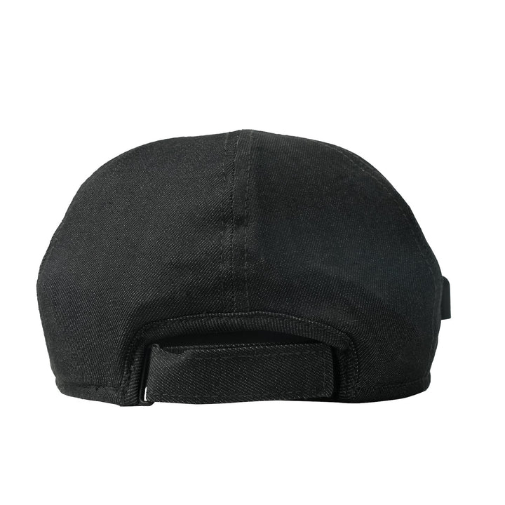 Rear view of the black Hooga red light therapy hat showing the adjustable strap