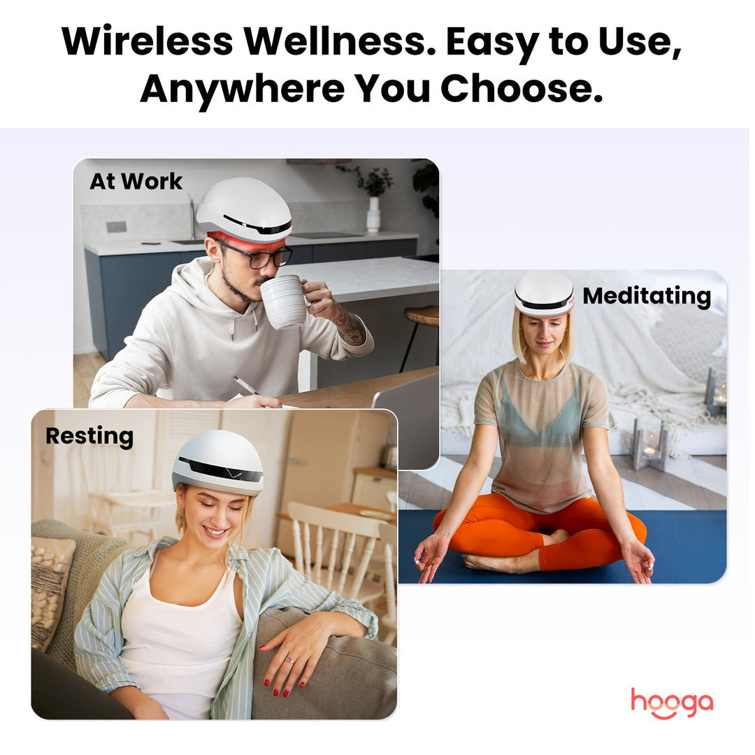 Hooga red light therapy laser helmet fifth infographic with additional details