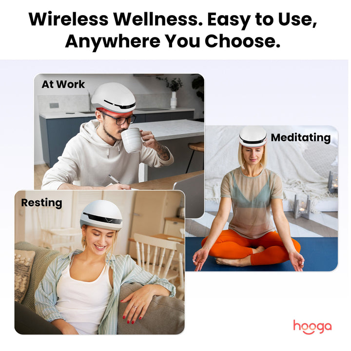 Hooga red light therapy laser helmet fifth infographic with additional details