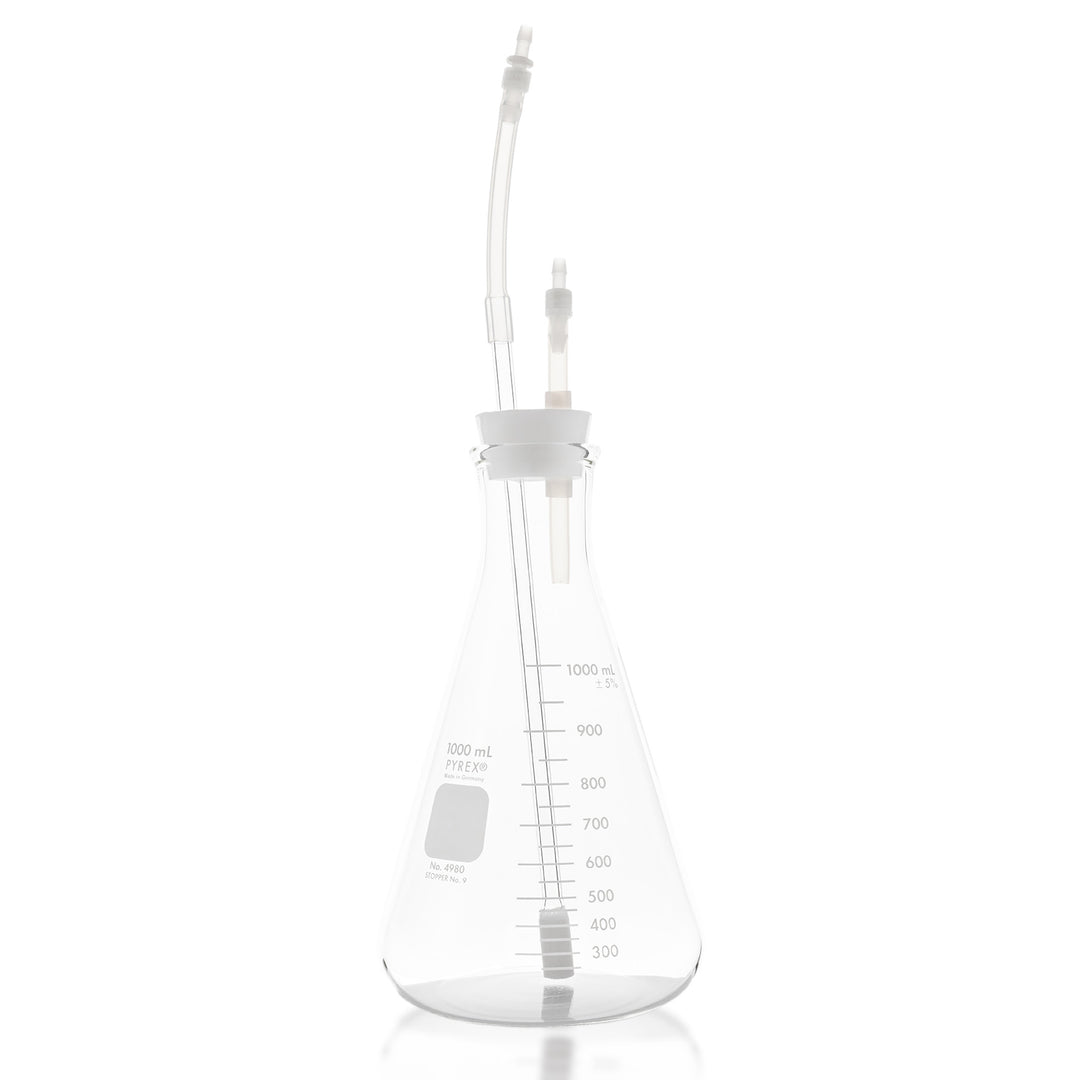 Promolife 1000ml Ozone Water Bubbler glass flask with bubbling stem and silicone stopper