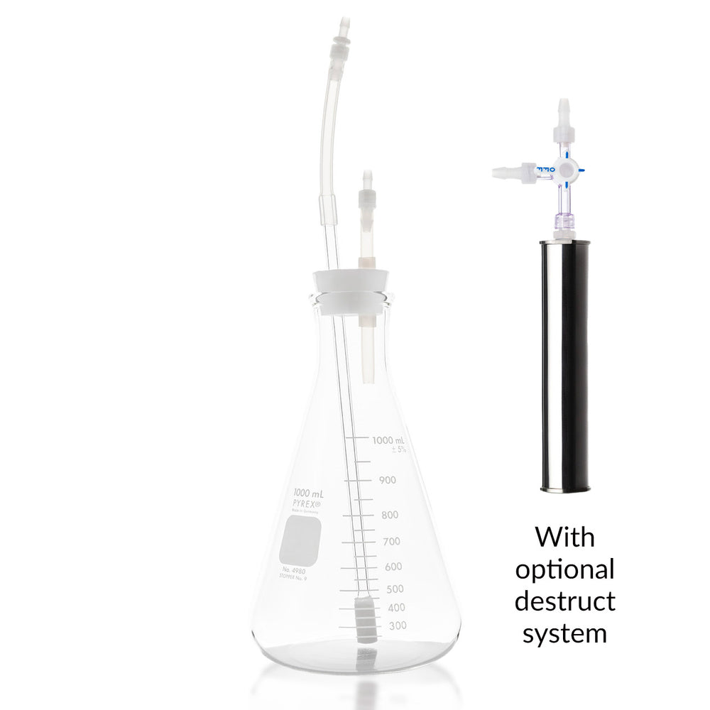Promolife 1000ml Ozone Water Bubbler paired with a stainless steel ozone destruct system