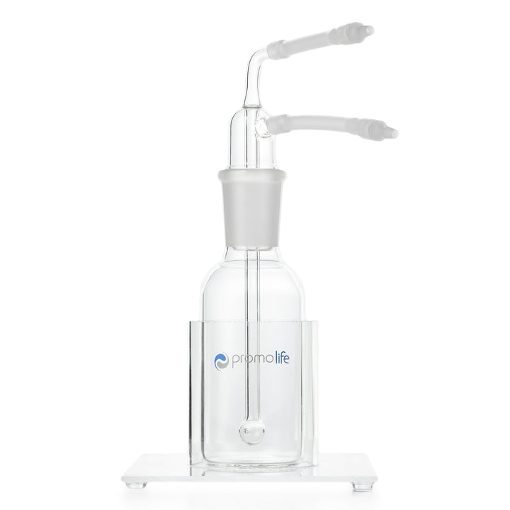 Promolife 200ml Ozonide Breathing Oil Bubbler glass flask with silicone tubing and stand