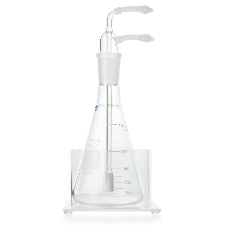 Promolife 500ml All Glass Ozone Water Bubbler/Humidifier with glass stem, tubing and stand
