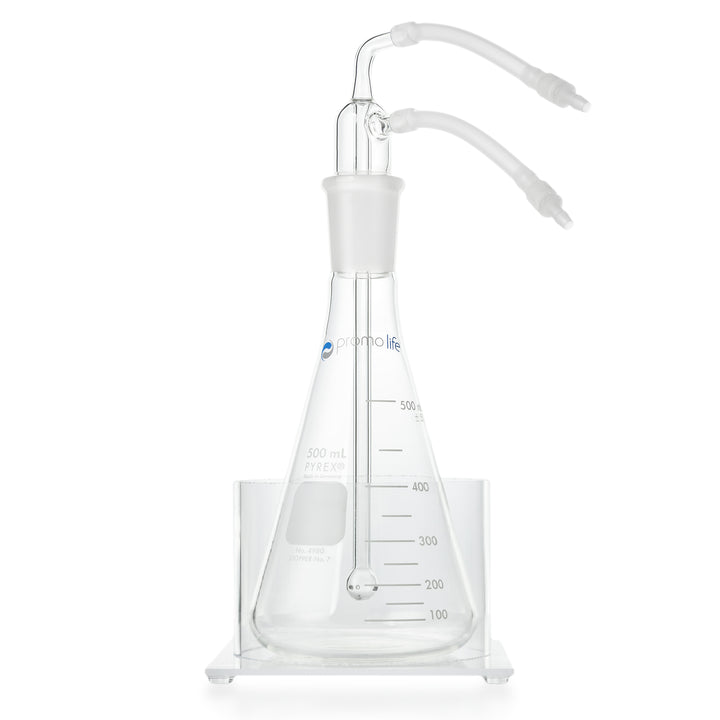 Promolife 500ml Ozonide Breathing Oil Bubbler glass flask with tubing and stand