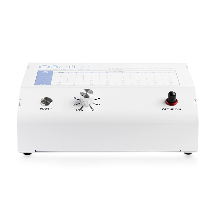 Promolife O3Elite Single Ozone Generator with adjustable output dial, front view