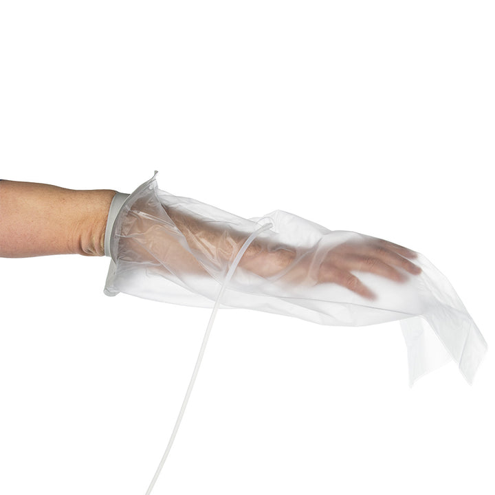 Promolife arm ozone bag worn on an arm with tubing attached