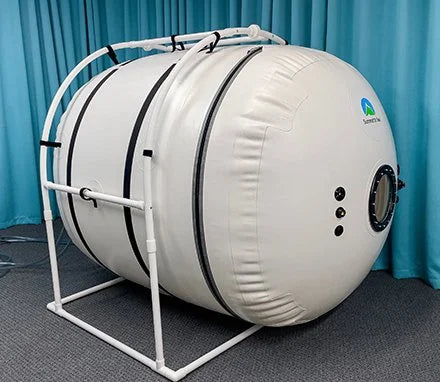 Summit to Sea Grand Dive Pro Plus short 6.5-foot, 60-inch diameter hyperbaric chamber inflated