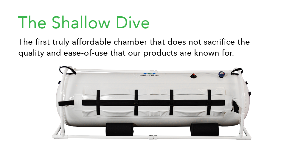 Summit to Sea Shallow Dive 26-inch mild hyperbaric chamber inflated, official manufacturer product image
